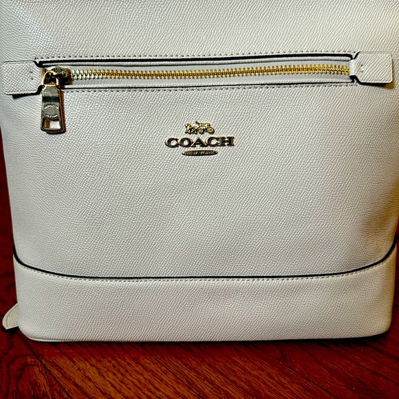 LTH Kenly Coach Bookbag Bag White With Gold Detail